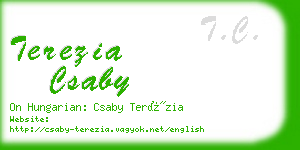 terezia csaby business card